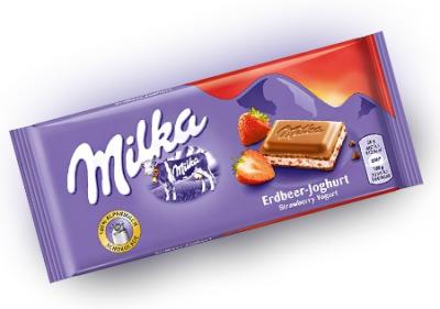 Шоколад Milka Strawberry & Yoghurt 100 грамм